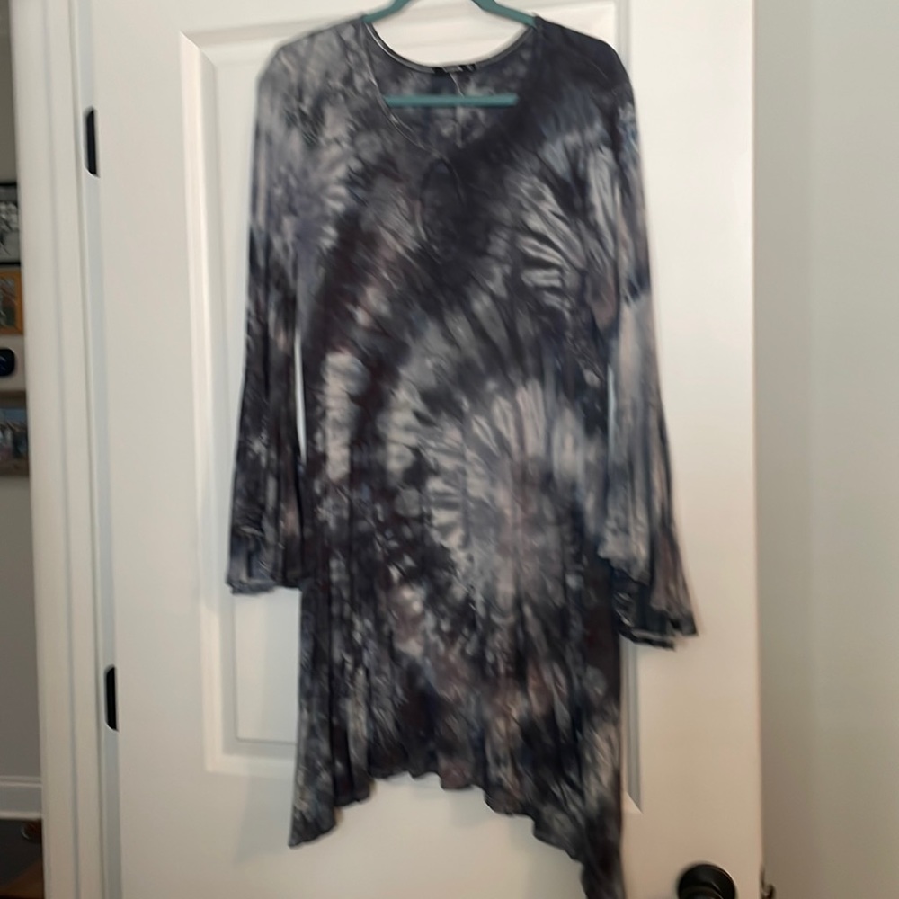 Blue tie dye dress